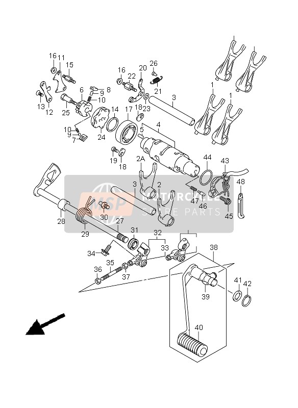 2560041F01, Lever Assy,Gear, Suzuki, 3