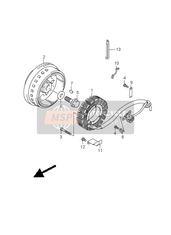 3210141F10, Statore Volano, Suzuki, 0