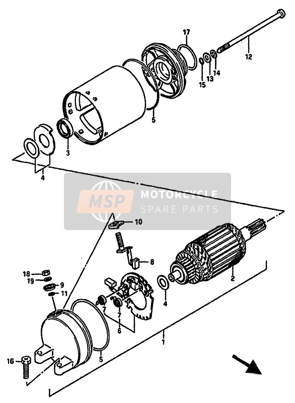 Suzuki GSX-R750(X) 1987 Comenzando Motor para un 1987 Suzuki GSX-R750(X)