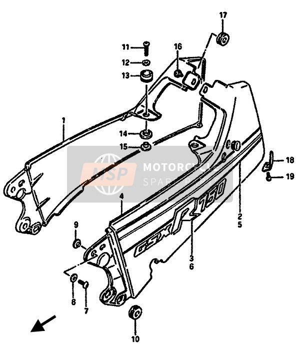 4553027A10, Platte Heckteil, Suzuki, 1