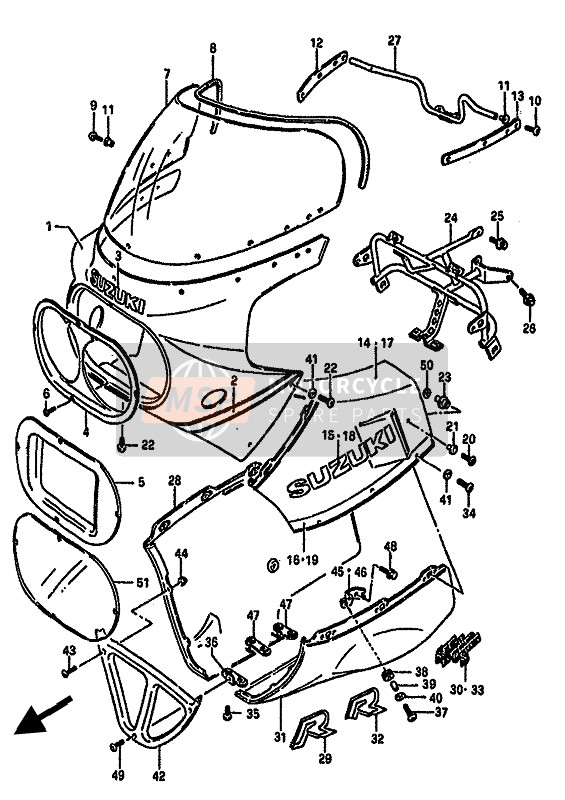 9449006B00, Brace,Lower, Suzuki, 4