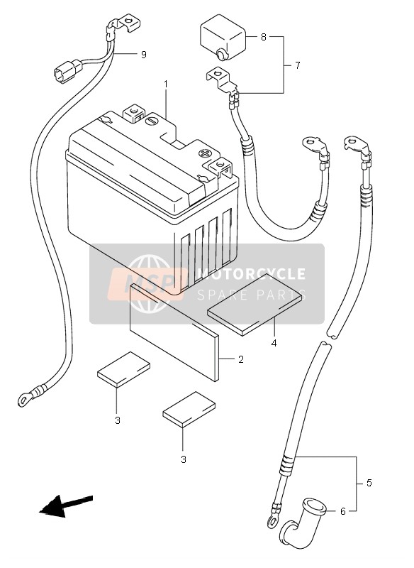 Suzuki SV650(N)(S) 2000 Battery for a 2000 Suzuki SV650(N)(S)