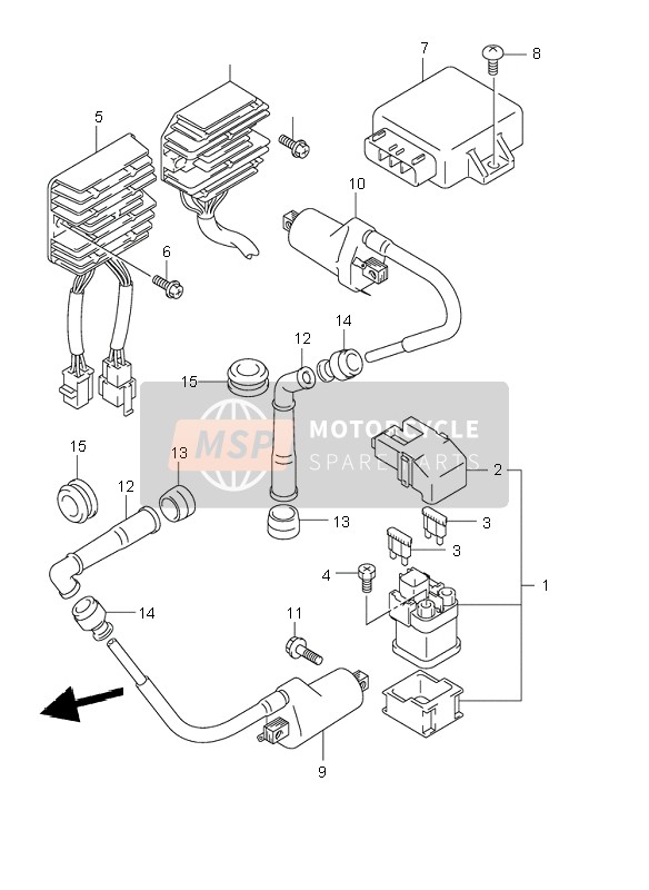 Suzuki SV650(N)(S) 2000 ELEKTRISCH für ein 2000 Suzuki SV650(N)(S)