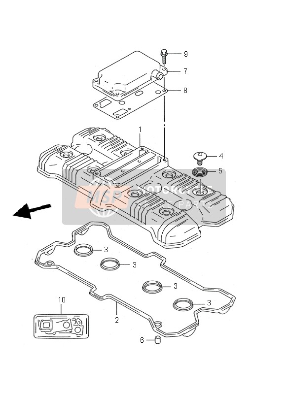 Suzuki GSX-R750W 1995 Cylinder Head Cover for a 1995 Suzuki GSX-R750W