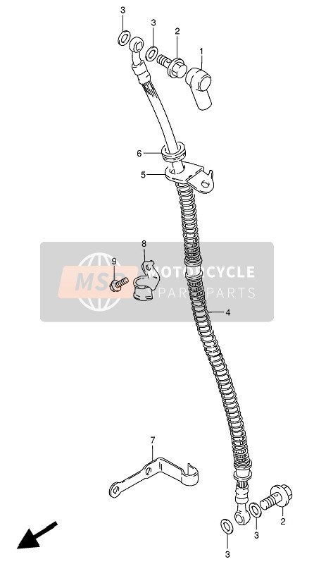 Suzuki GN250 1988 BREMSSCHLAUCH VORNE für ein 1988 Suzuki GN250