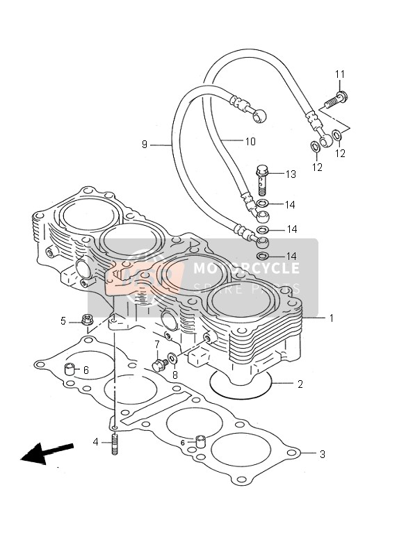 Suzuki GSX-R750W 1995 Cylindre pour un 1995 Suzuki GSX-R750W