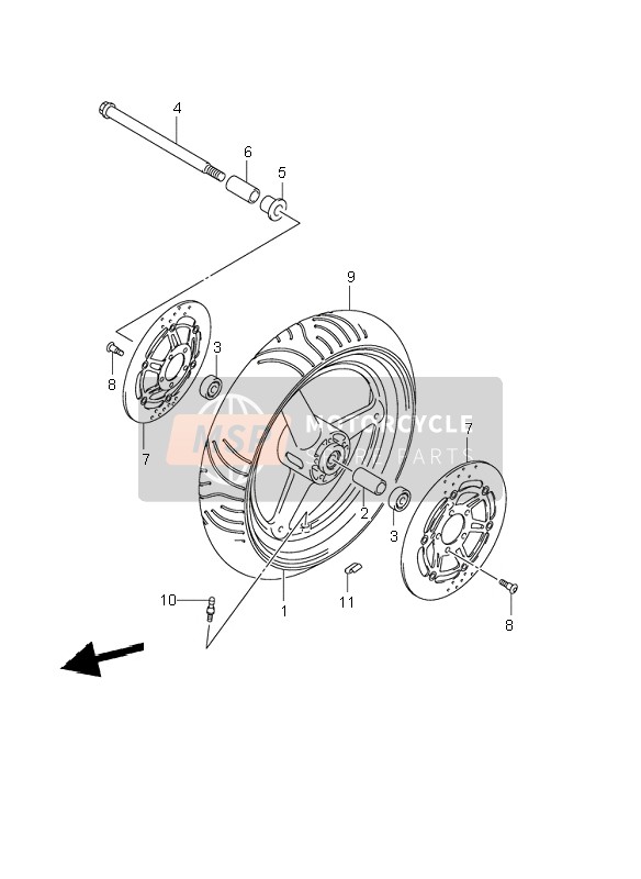 Suzuki SV650(N)(S) 2000 VORDERRAD für ein 2000 Suzuki SV650(N)(S)