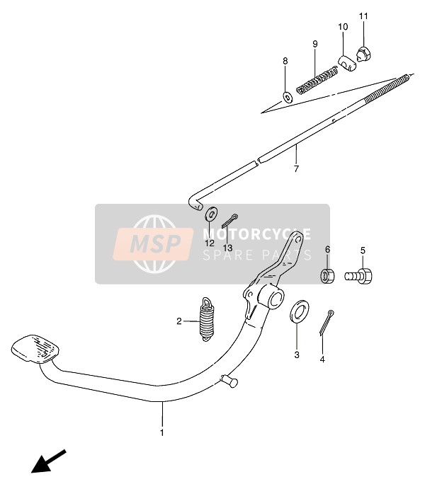 Suzuki GN250 1989 Frein arriere pour un 1989 Suzuki GN250