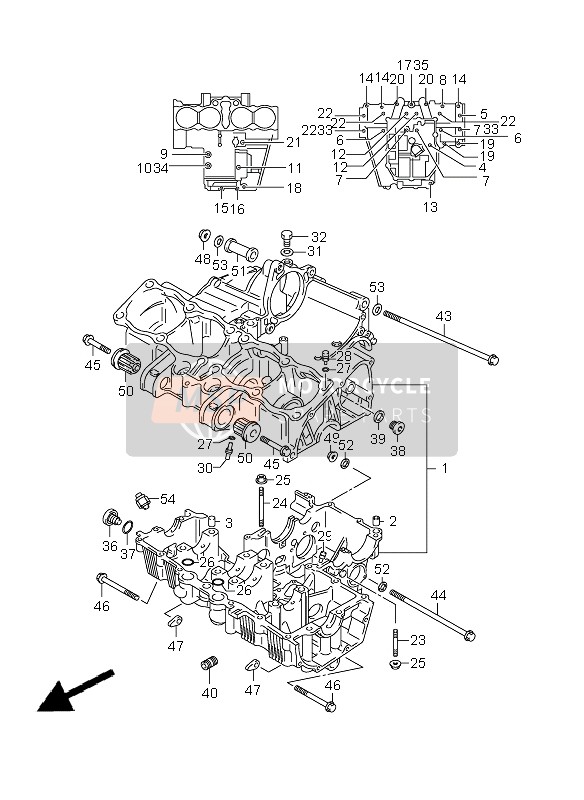 Suzuki GSF1200(N)(S)(NA)(SA) BANDIT 2006 Crankcase for a 2006 Suzuki GSF1200(N)(S)(NA)(SA) BANDIT