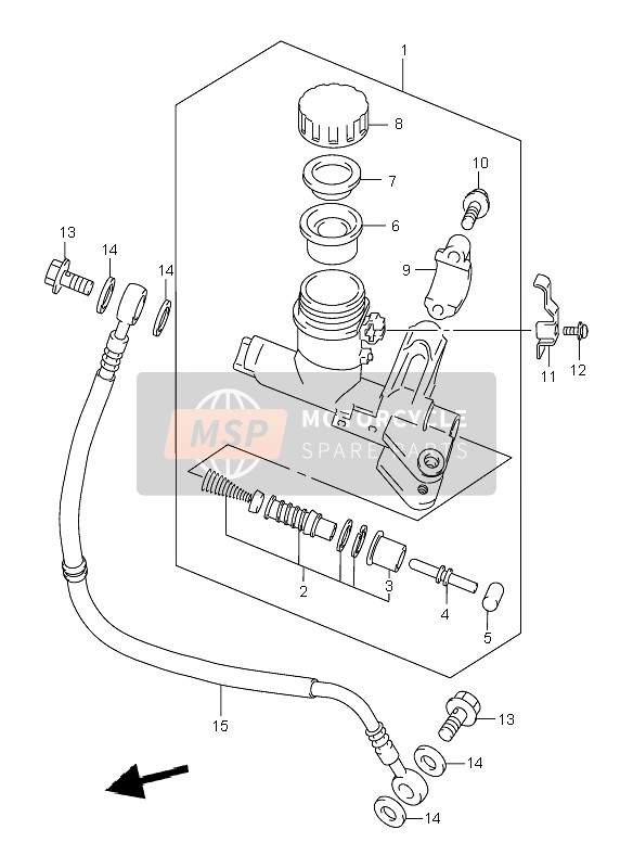 Suzuki TL1000R 2000 Clutch Master Cylinder for a 2000 Suzuki TL1000R