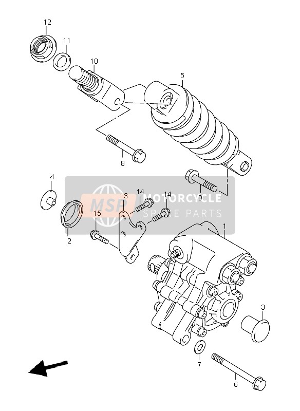 Suzuki TL1000R 2000 STOSSDÄMPFER HINTEN für ein 2000 Suzuki TL1000R