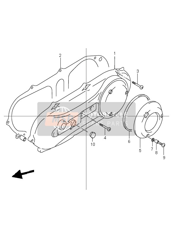 Suzuki TR50S STREET MAGIC 2000 Crankcase LH Cover for a 2000 Suzuki TR50S STREET MAGIC