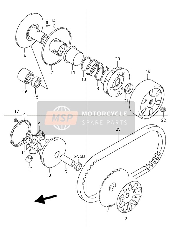 Suzuki TR50S STREET MAGIC 2000 Transmission (1) for a 2000 Suzuki TR50S STREET MAGIC