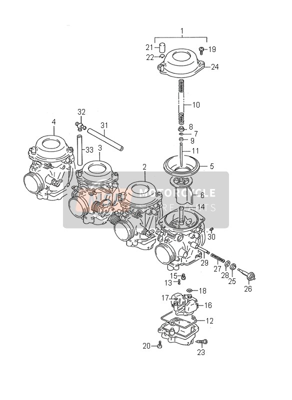 Suzuki GSX-R750W 1995 Carburateur (E18-E39) pour un 1995 Suzuki GSX-R750W