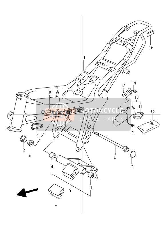 Suzuki TR50S STREET MAGIC 2000 Cadre pour un 2000 Suzuki TR50S STREET MAGIC