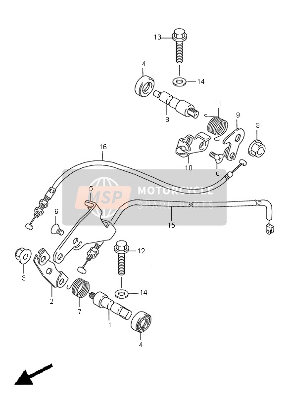 Suzuki VS1400 INTRUDER 1996 Decompression Shaft for a 1996 Suzuki VS1400 INTRUDER