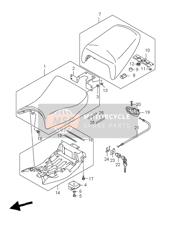 4530038G12W05, Seat Assy,Pilli, Suzuki, 0