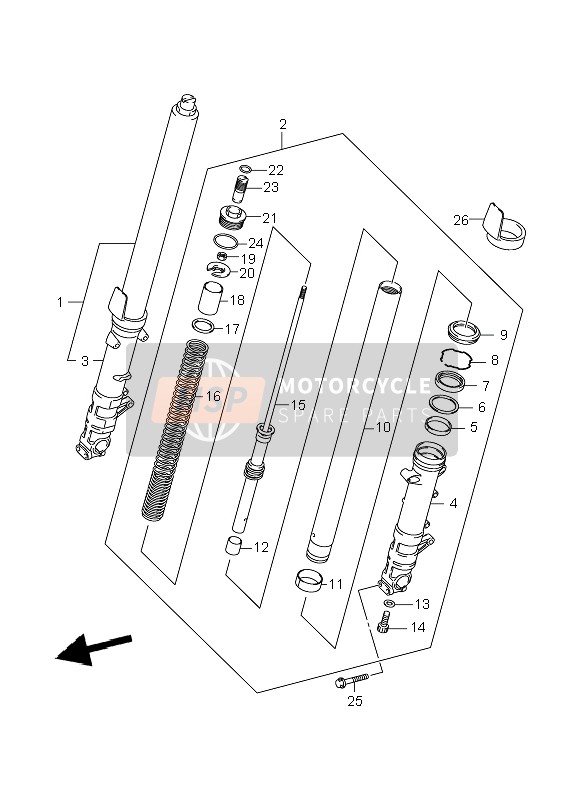 Suzuki GSF1200(N)(S)(NA)(SA) BANDIT 2006 Front Damper for a 2006 Suzuki GSF1200(N)(S)(NA)(SA) BANDIT