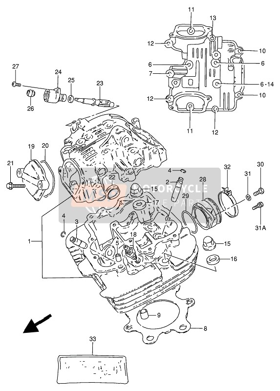 Suzuki GN250(E) 1991 Culasse pour un 1991 Suzuki GN250(E)