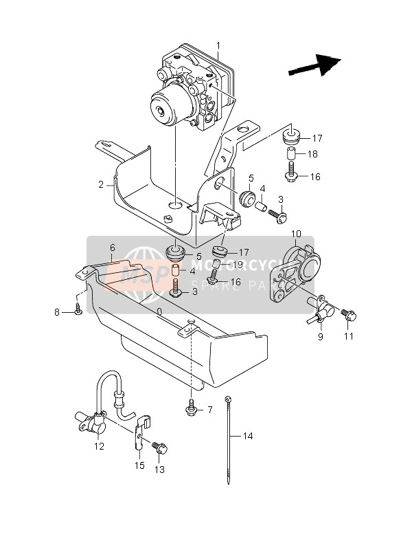 Suzuki GSF1200(N)(S)(NA)(SA) BANDIT 2006 HYDRAULISCHE EINHEIT für ein 2006 Suzuki GSF1200(N)(S)(NA)(SA) BANDIT