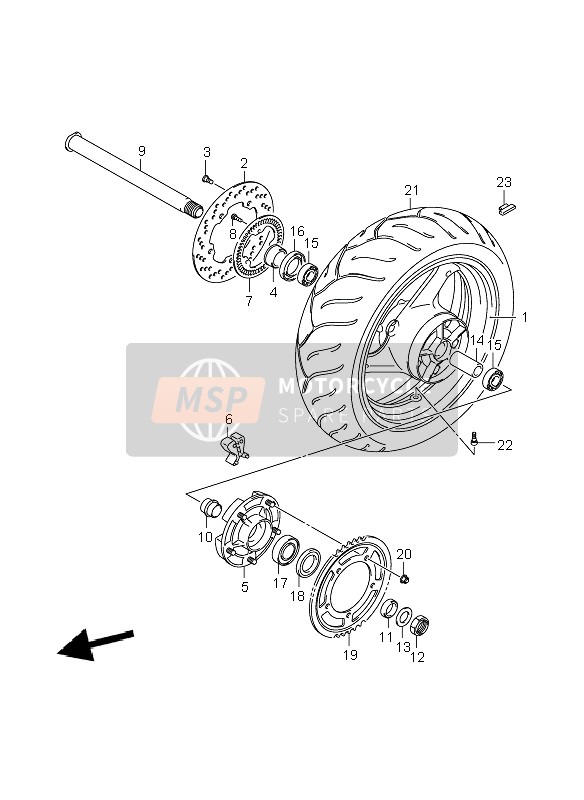 Roue arrière (GSF1200A-SA)