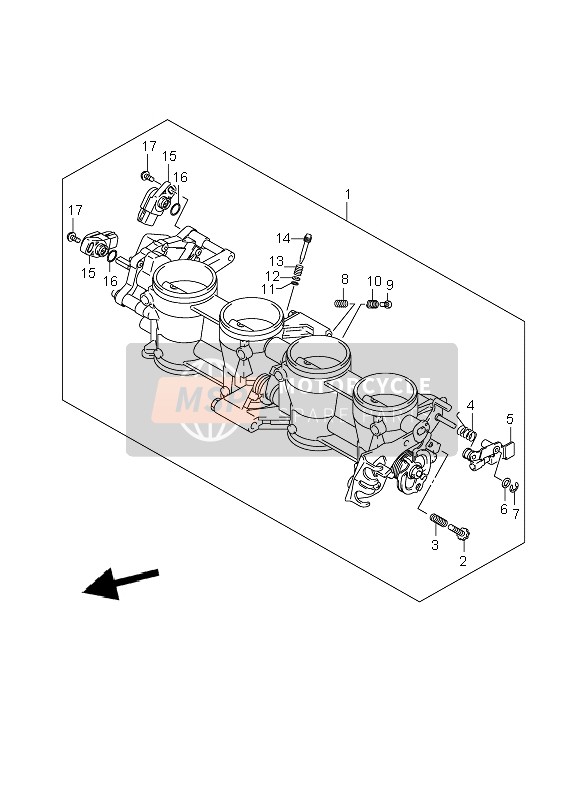 1340544G00, Body Assy, Throttle, Suzuki, 0