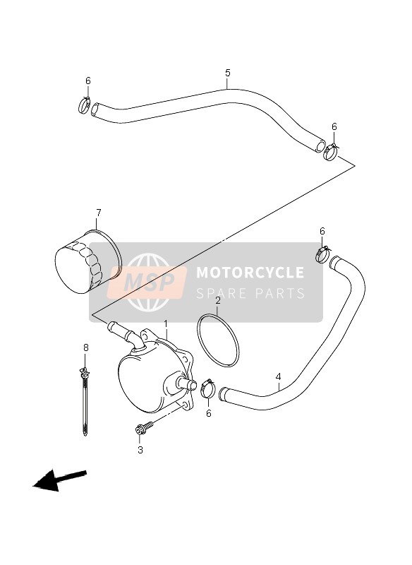 Suzuki GSR600 2006 Olie koeler voor een 2006 Suzuki GSR600