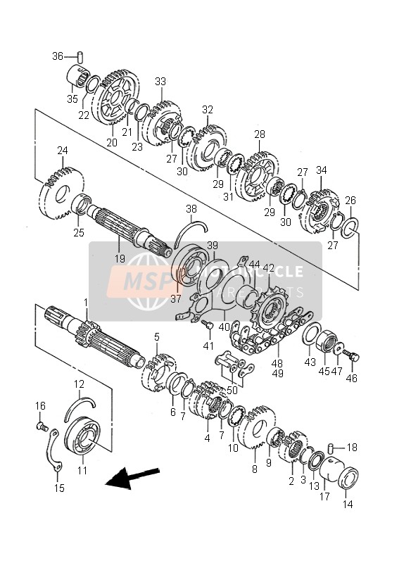 Suzuki GSX-R750W 1995 Transmission for a 1995 Suzuki GSX-R750W