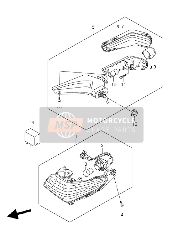 3565244G00, Glas. Blinkleuchte, Suzuki, 2