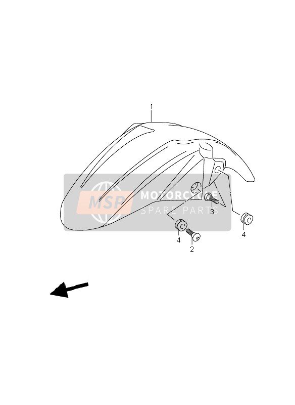 5311144G10YKV, Fender, Front (Black), Suzuki, 0