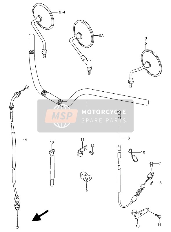 Suzuki GN250 1992 Handlebar for a 1992 Suzuki GN250