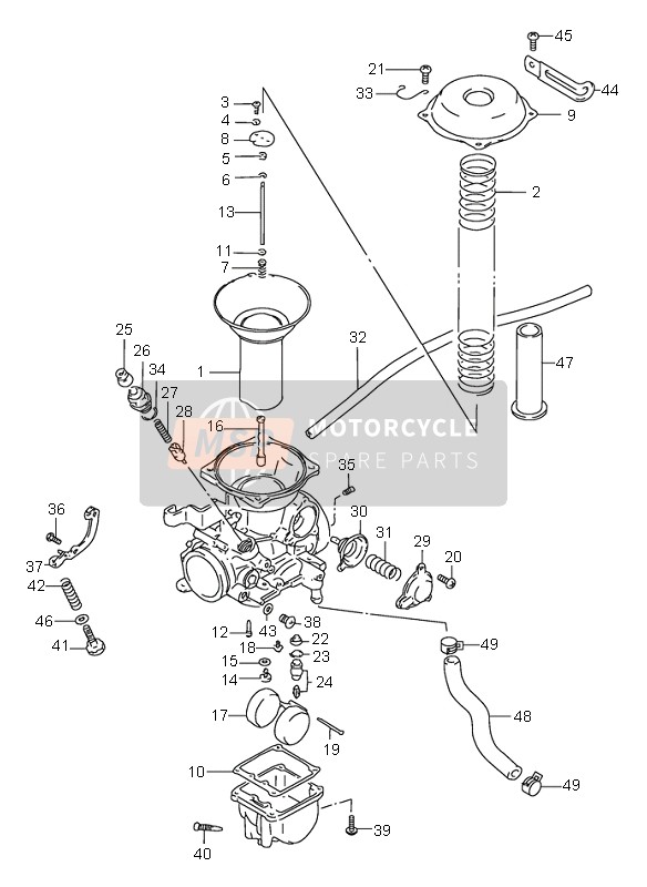 Suzuki VS800 INTRUDER 2000 Carburettor (Rear E18) for a 2000 Suzuki VS800 INTRUDER