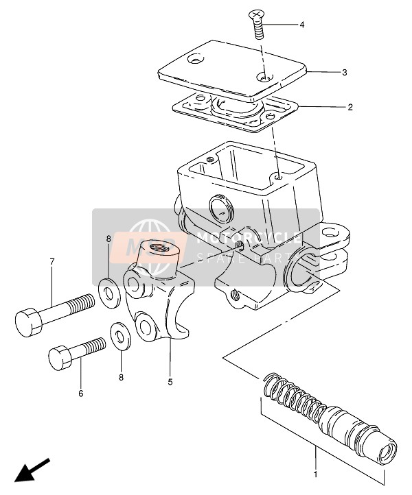 Suzuki GN250 1992 HAUPTZYLINDER für ein 1992 Suzuki GN250