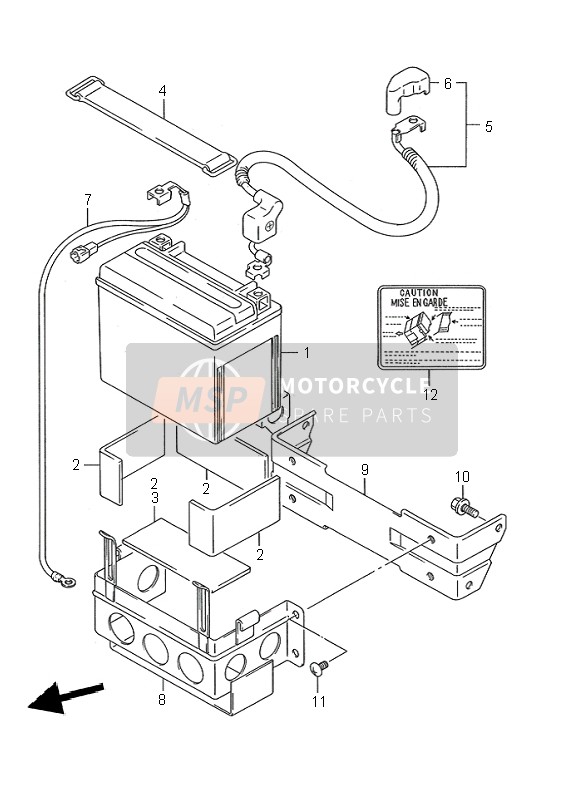 Suzuki GSX-R750W 1995 Battery for a 1995 Suzuki GSX-R750W