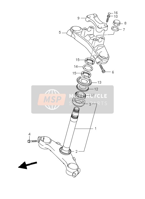 Suzuki GSR600 2006 Steering Stem for a 2006 Suzuki GSR600