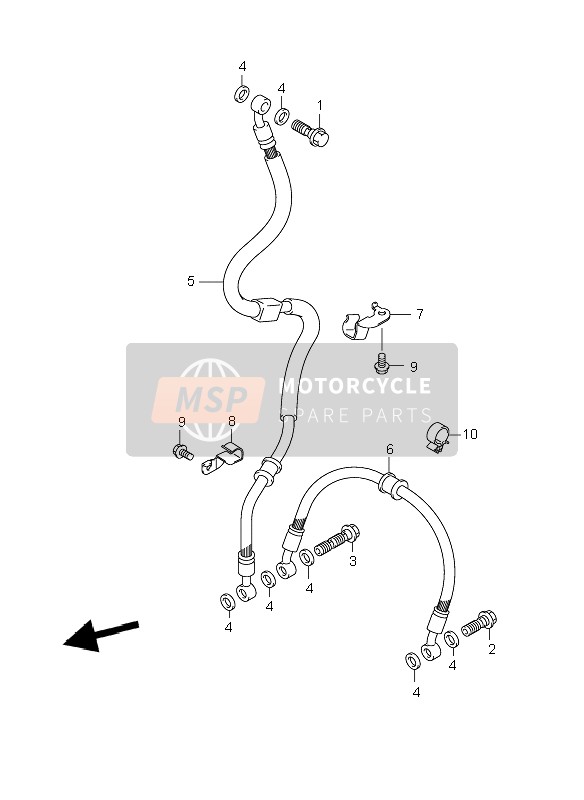 5926844G00, Clamp, Brake Hose No.2, Suzuki, 0