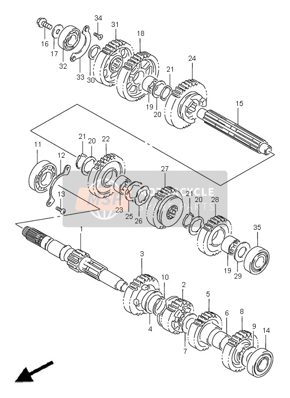 Suzuki VS1400 INTRUDER 1996 Transmission for a 1996 Suzuki VS1400 INTRUDER