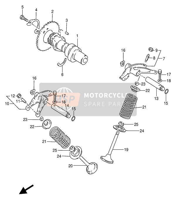 Suzuki GN250 1994 VENTIL für ein 1994 Suzuki GN250