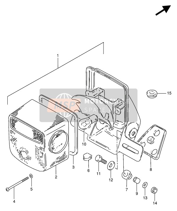 Suzuki GN250 1994 Combinatielamp achter (E22) voor een 1994 Suzuki GN250