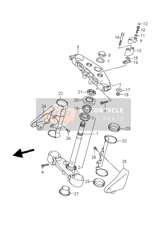 Suzuki GSX1400 2006 Steering Stem for a 2006 Suzuki GSX1400