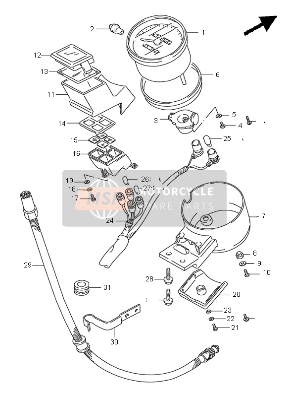 3417338B30, Socket, Meter, Suzuki, 1