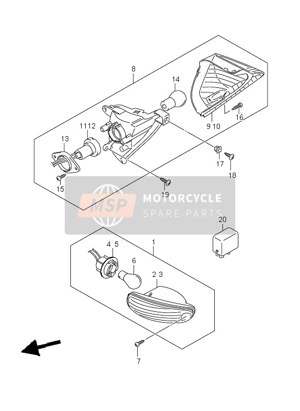 Suzuki GSX-R600 2006 Turn Signal Lamp for a 2006 Suzuki GSX-R600