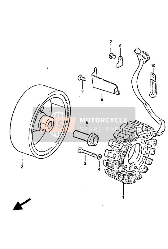 Suzuki GS450(E)(S) 1986 Generatore per un 1986 Suzuki GS450(E)(S)