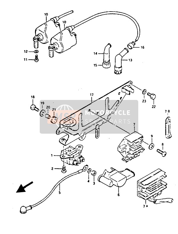 Suzuki GS450(E)(S) 1986 Elektrisch voor een 1986 Suzuki GS450(E)(S)