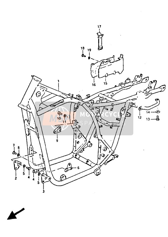 Suzuki GS450(E)(S) 1986 Frame for a 1986 Suzuki GS450(E)(S)