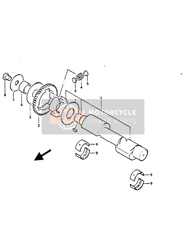 Suzuki GS450(E)(S)(EU)(SU) 1988 Bilanciatore per un 1988 Suzuki GS450(E)(S)(EU)(SU)