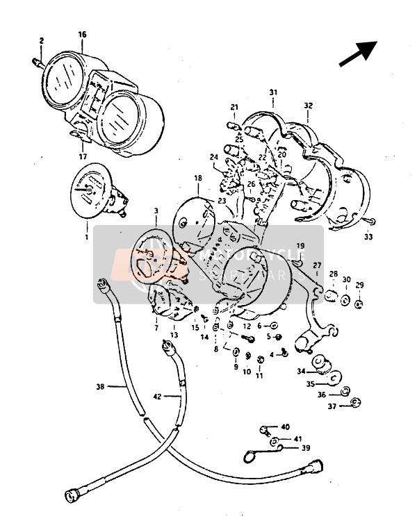 Suzuki GS450(E)(S)(EU)(SU) 1988 Speedometer & Tachometer for a 1988 Suzuki GS450(E)(S)(EU)(SU)