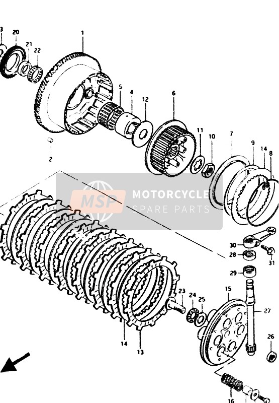 Suzuki GS1100G 1986 Embrayage pour un 1986 Suzuki GS1100G