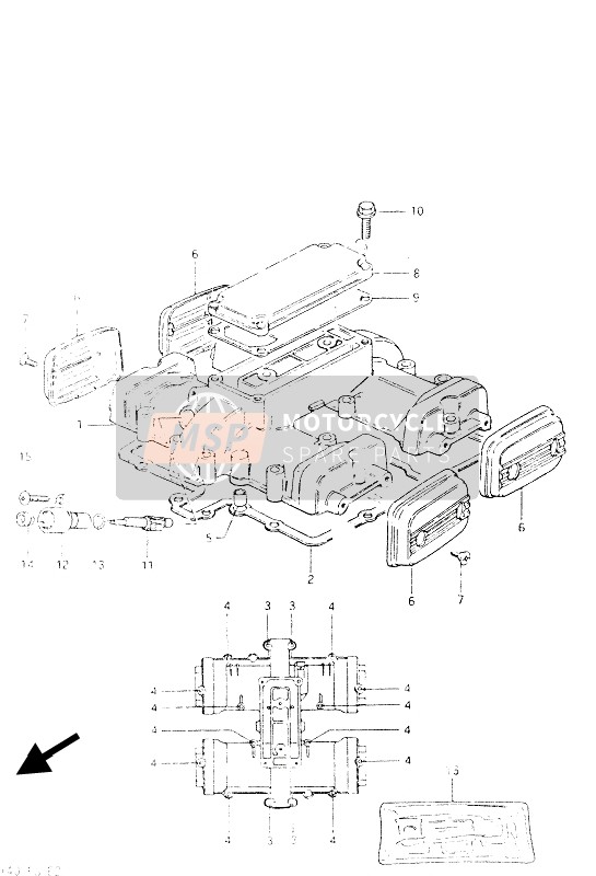 Suzuki GSX400S 1986 Cylinder Head Cover for a 1986 Suzuki GSX400S