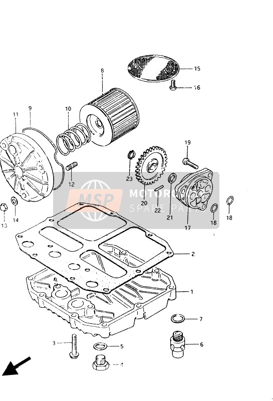 Suzuki GSX400S 1986 Oil Pump for a 1986 Suzuki GSX400S